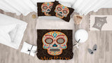 3D Colored Skull Quilt Cover Set Bedding Set Pillowcases 69- Jess Art Decoration