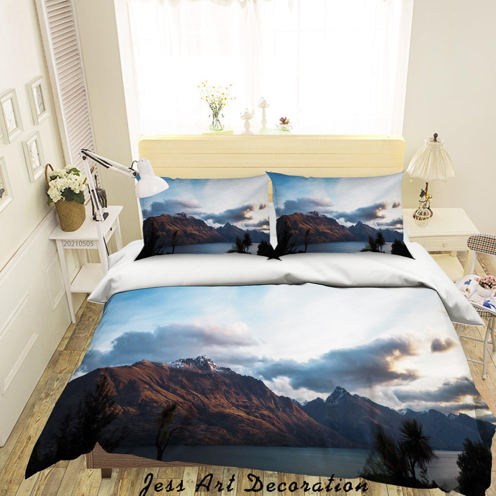 3D Sky Cloud Mountain Sea Landscape Quilt Cover Set Bedding Set Duvet Cover Pillowcases 77- Jess Art Decoration