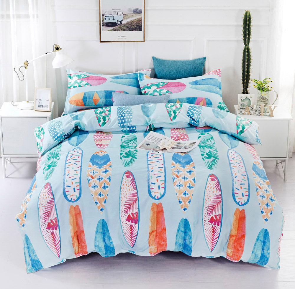 3D Surf Board Quilt Cover Set Bedding Set Pillowcases 44- Jess Art Decoration