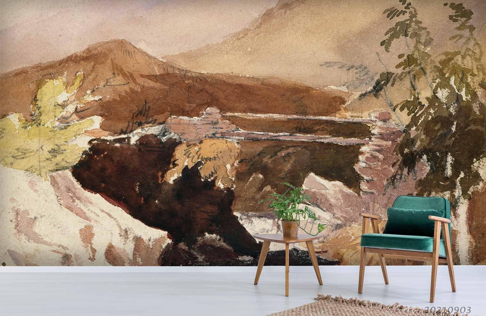 3D Nature Landscape Oil Painting Wall Mural Wallpaper LQH 120- Jess Art Decoration