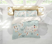3D Green World Map National Figure Quilt Cover Set Bedding Set Pillowcases 34- Jess Art Decoration