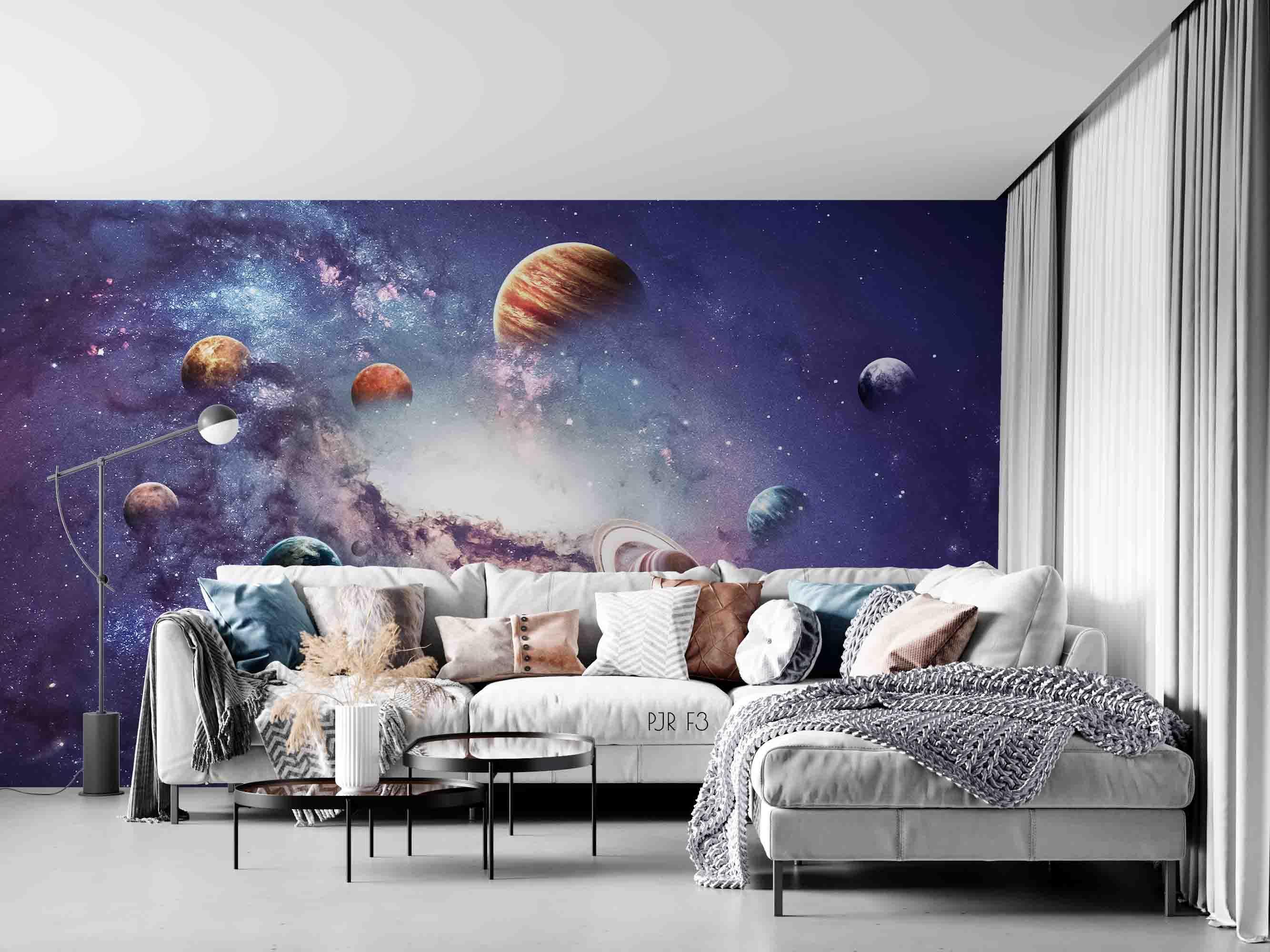 3D Nebula Jupiter Space planet nebula space mural wall mural wallpaper for kids room - view 2