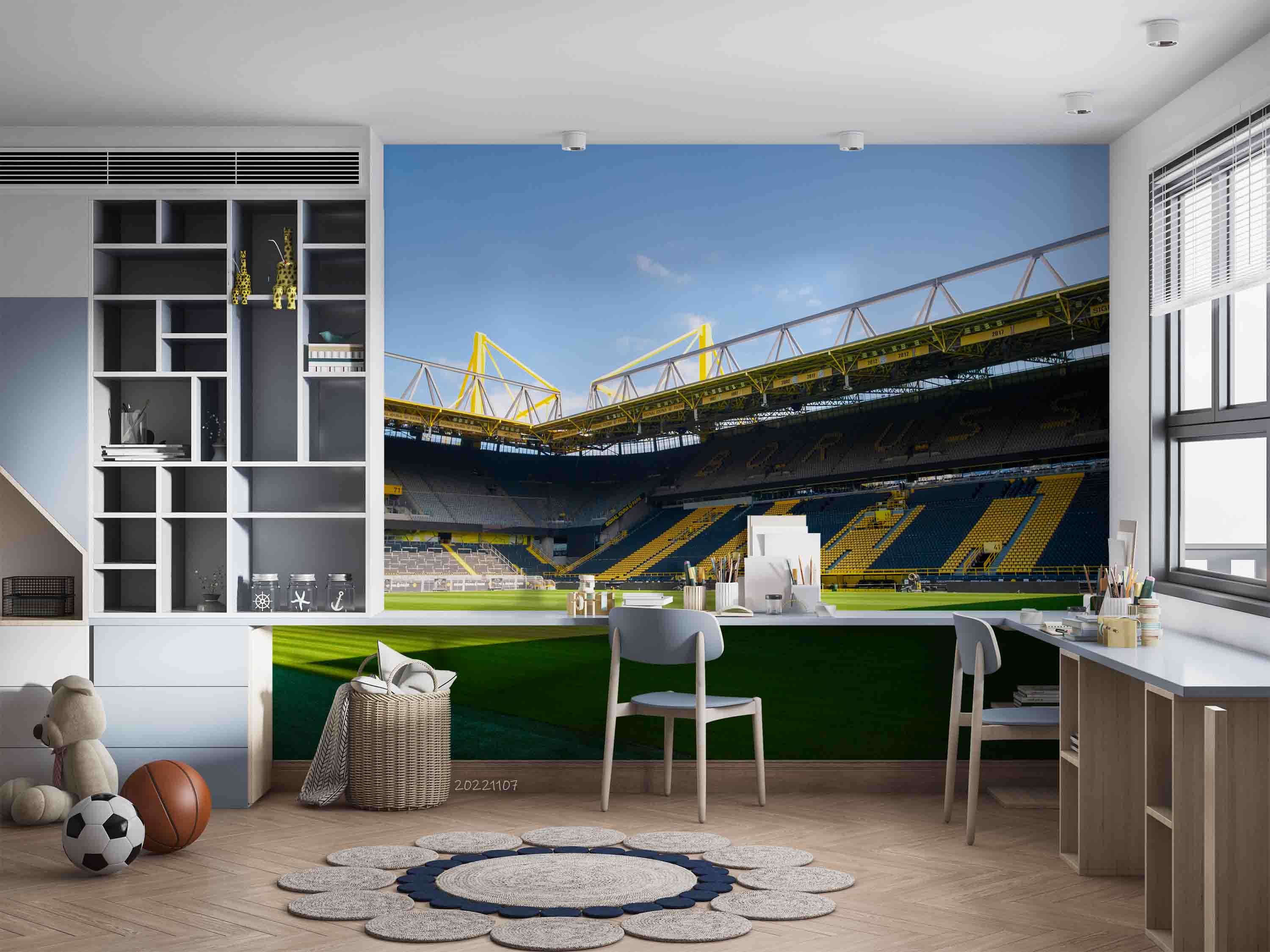 3D Germany Borussia Dortmund Wall Mural Wallpaper GD 34- Jess Art Decoration