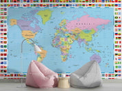 3D Country World Map Wall Mural Wallpaper LXL 667- Jess Art Decoration