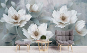 3D Watercolor White Floral Wall Mural Wallpaper 76- Jess Art Decoration
