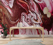 3D Pink Marble Swirl pink marble swirl texture wall mural wallpaper for dining room
