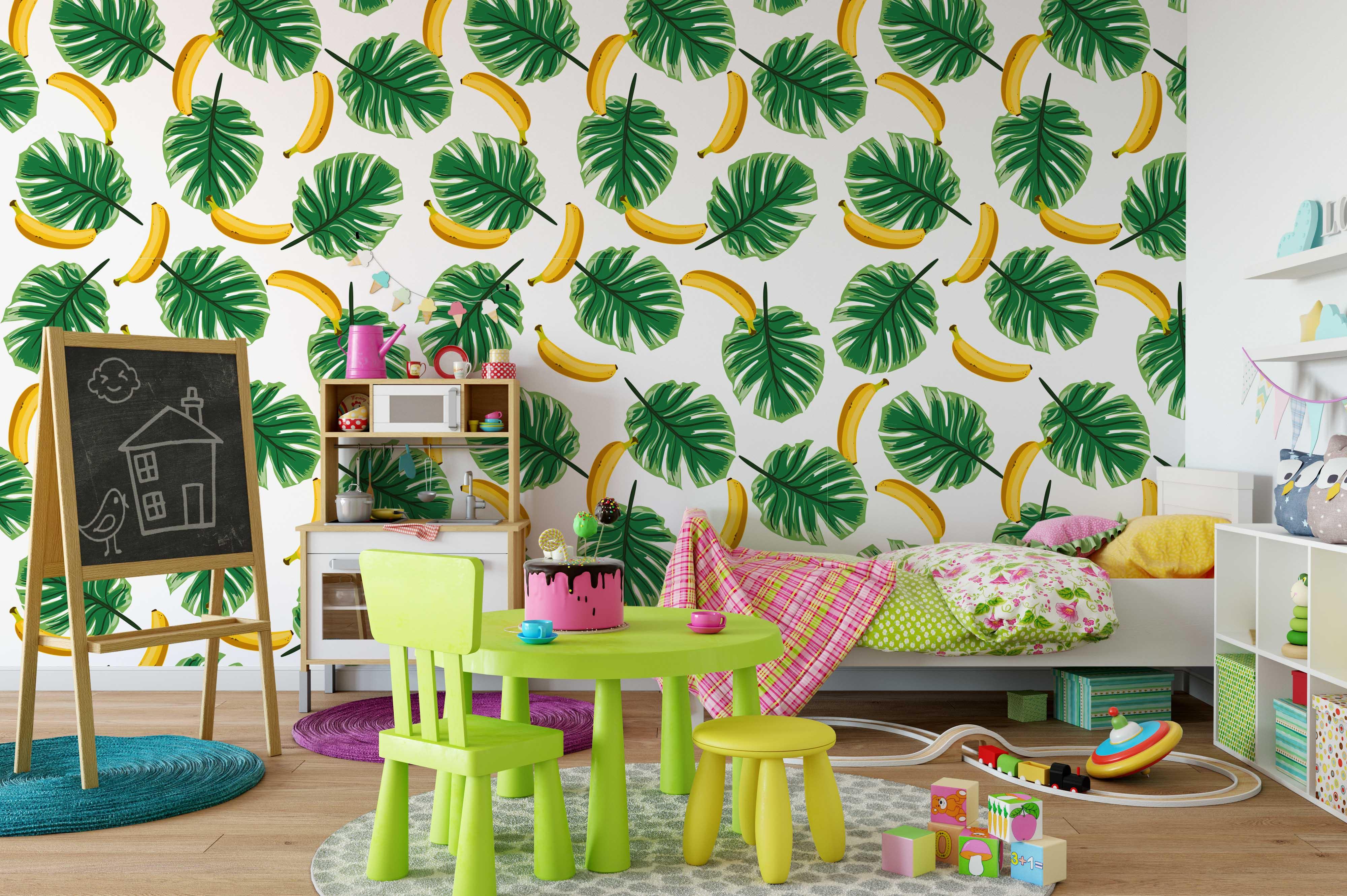 3D Banana Green Leaf Wall Mural Wallpaper 13- Jess Art Decoration