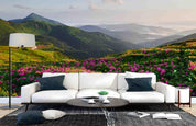 3D Mountain Floral Nature Landscape Wall Mural Wallpaper LQH 88- Jess Art Decoration