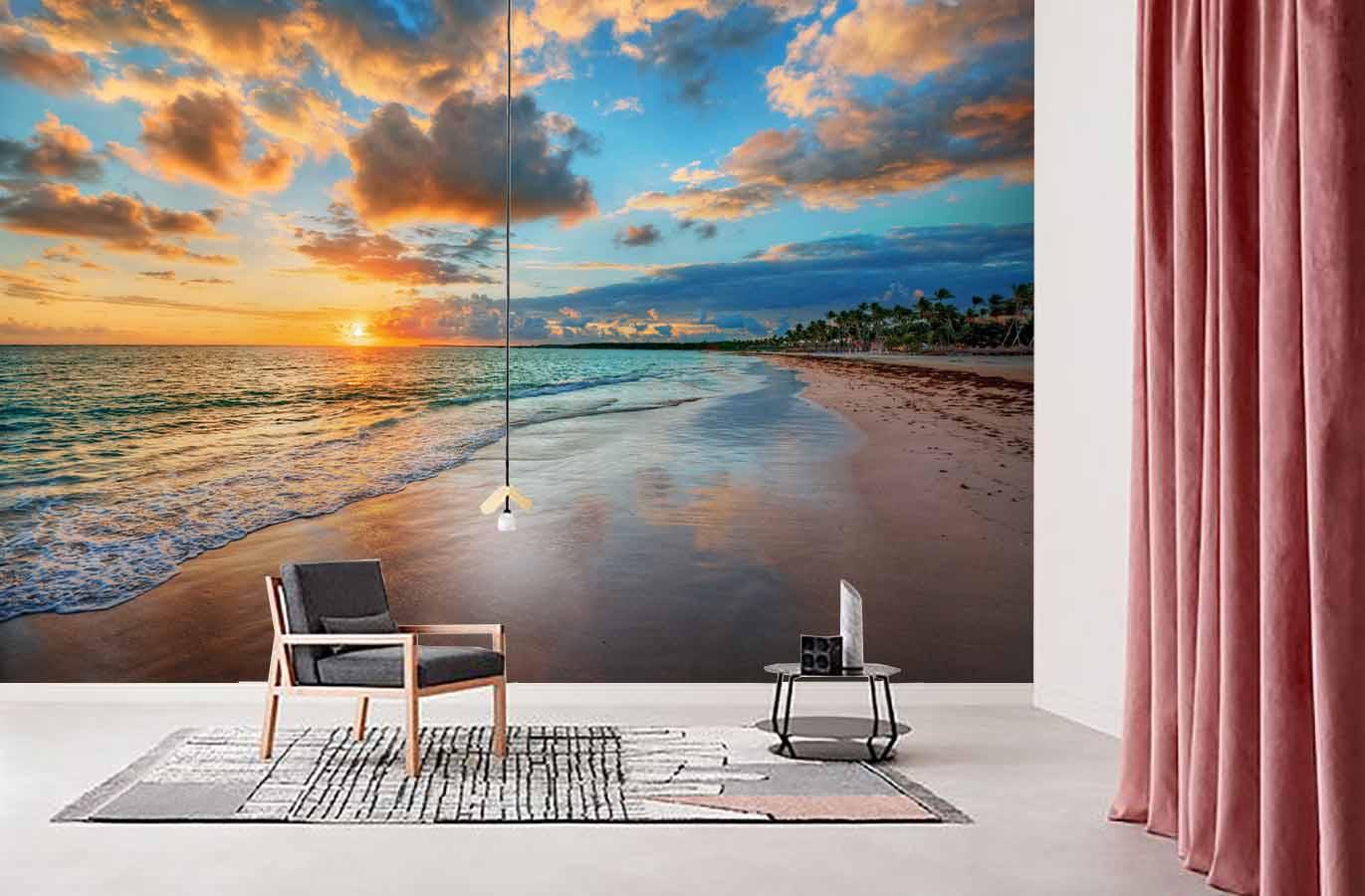 3D blue sky sea beach wall mural wallpaper 66- Jess Art Decoration