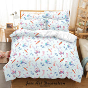 3D Cartoon Animal Rabbit Carrot Quilt Cover Set Bedding Set Duvet Cover Pillowcases 131- Jess Art Decoration