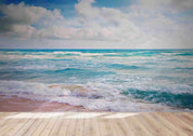 3D Sky Cloud Sea Beach Landscape Wall Mural Wallpaper LQH 337- Jess Art Decoration