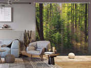 3D Green Forest Tree Nature Landscape Curtains and Drapes LQH 29- Jess Art Decoration
