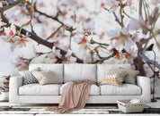 3D peach blossom branch wall mural wallpaper 16- Jess Art Decoration