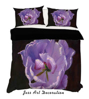 3D Purple Floral Quilt Cover Set Bedding Set Pillowcases 70- Jess Art Decoration