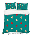 3D Apple Green Quilt Cover Set Bedding Set Pillowcases 4- Jess Art Decoration