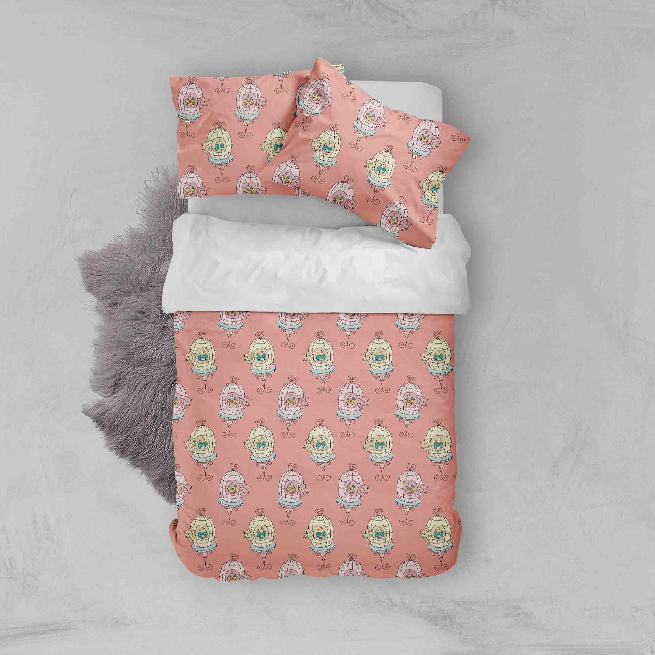 3D Cartoon Pink Quilt Cover Set Bedding Set Pillowcases 99- Jess Art Decoration
