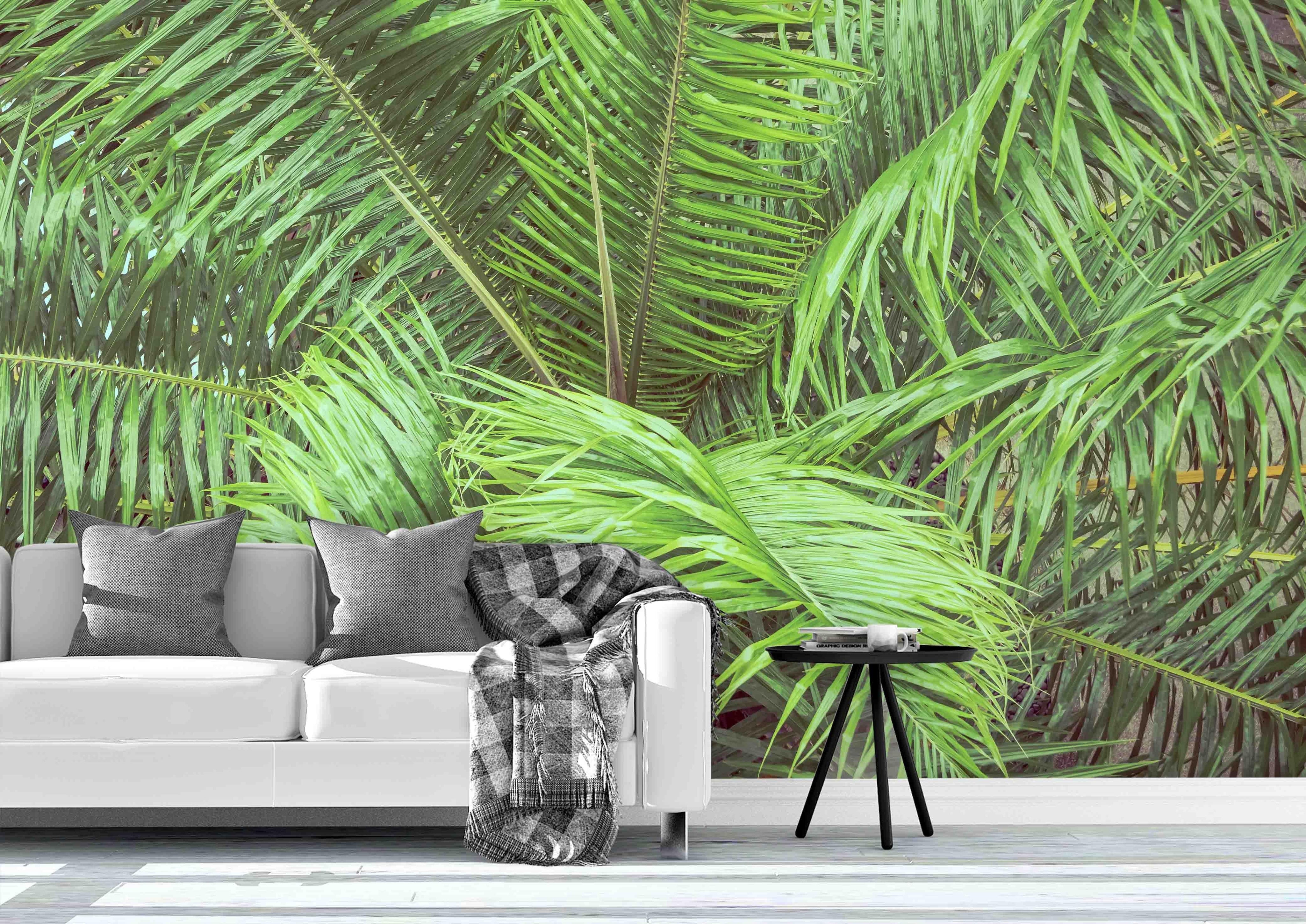 3D palm leaf background wall mural wallpaper 34- Jess Art Decoration