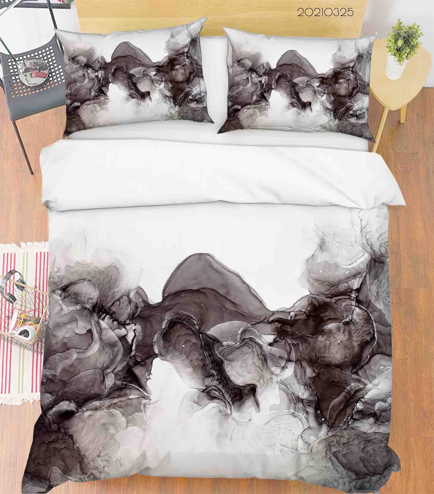 3D Abstract Black Ink Quilt Cover Set Bedding Set Duvet Cover Pillowcases 282- Jess Art Decoration
