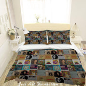 3D Rock Star Poster Quilt Cover Set Bedding Set Pillowcases 43- Jess Art Decoration