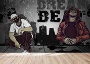 3D Hip Hop Boy urban hip hop character mural wall mural wallpaper for teen room - view 4