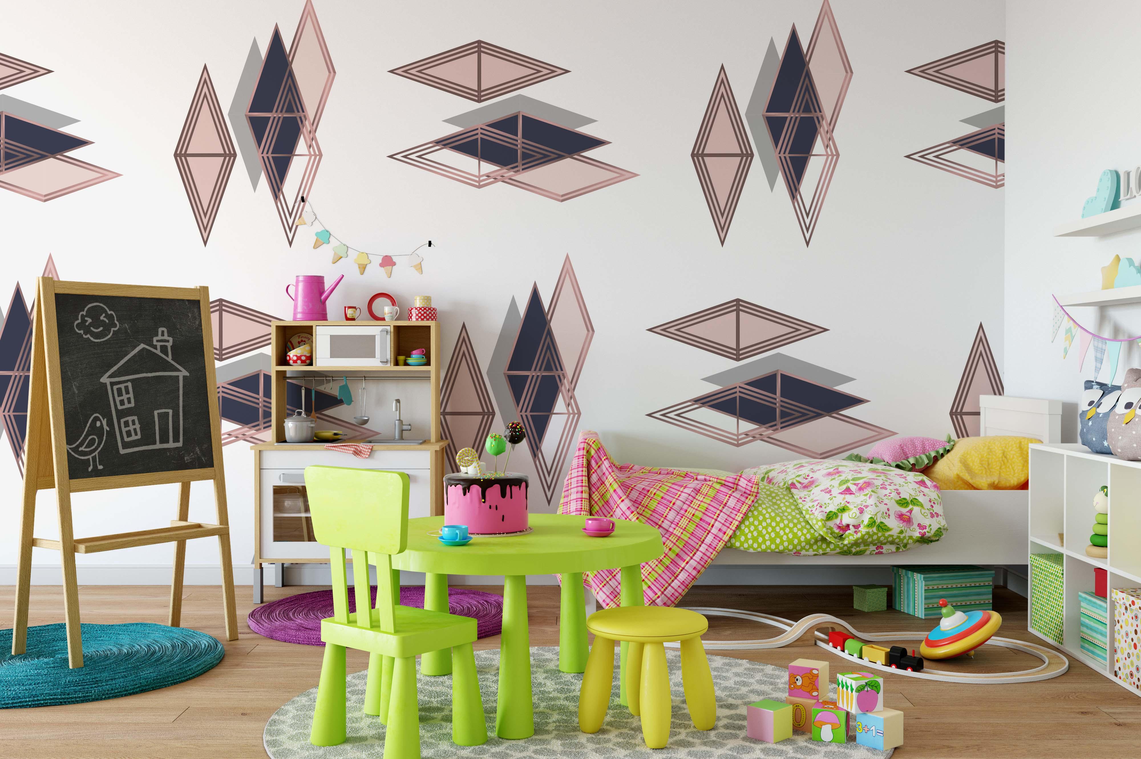 3D Pink Diamond Wall Mural Wallpaper 163- Jess Art Decoration