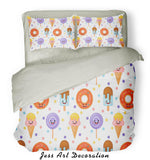 3D Color Food Pattern Quilt Cover Set Bedding Set Pillowcases  30- Jess Art Decoration