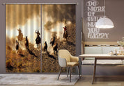 3D Cowboy Horseback Riding Desert Sand Curtains and Drapes GD 4853- Jess Art Decoration