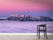 3D Clouds Mountain Top Pink Sky Wall Mural Wallpaper GD 2178- Jess Art Decoration
