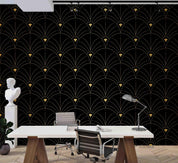 3D Abstract Gold Line Geometric Art Decoration Wall Mural Wallpaper 70 LQH- Jess Art Decoration