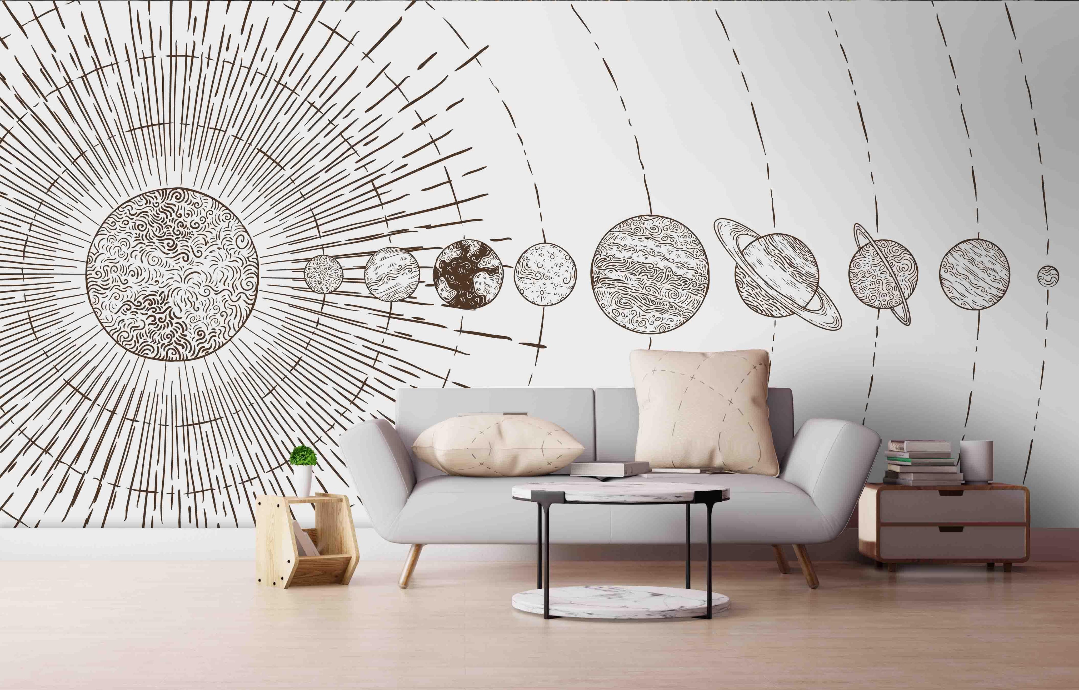 3D Solar System Wall Mural Wallpaper 141- Jess Art Decoration