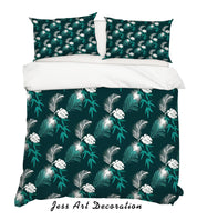 3D Tropical Greenery Quilt Cover Set Bedding Set Pillowcases 240- Jess Art Decoration