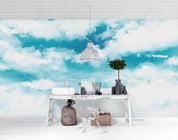 3D Blue Sky Cloud Wall Mural Wallpaper LXL 759- Jess Art Decoration