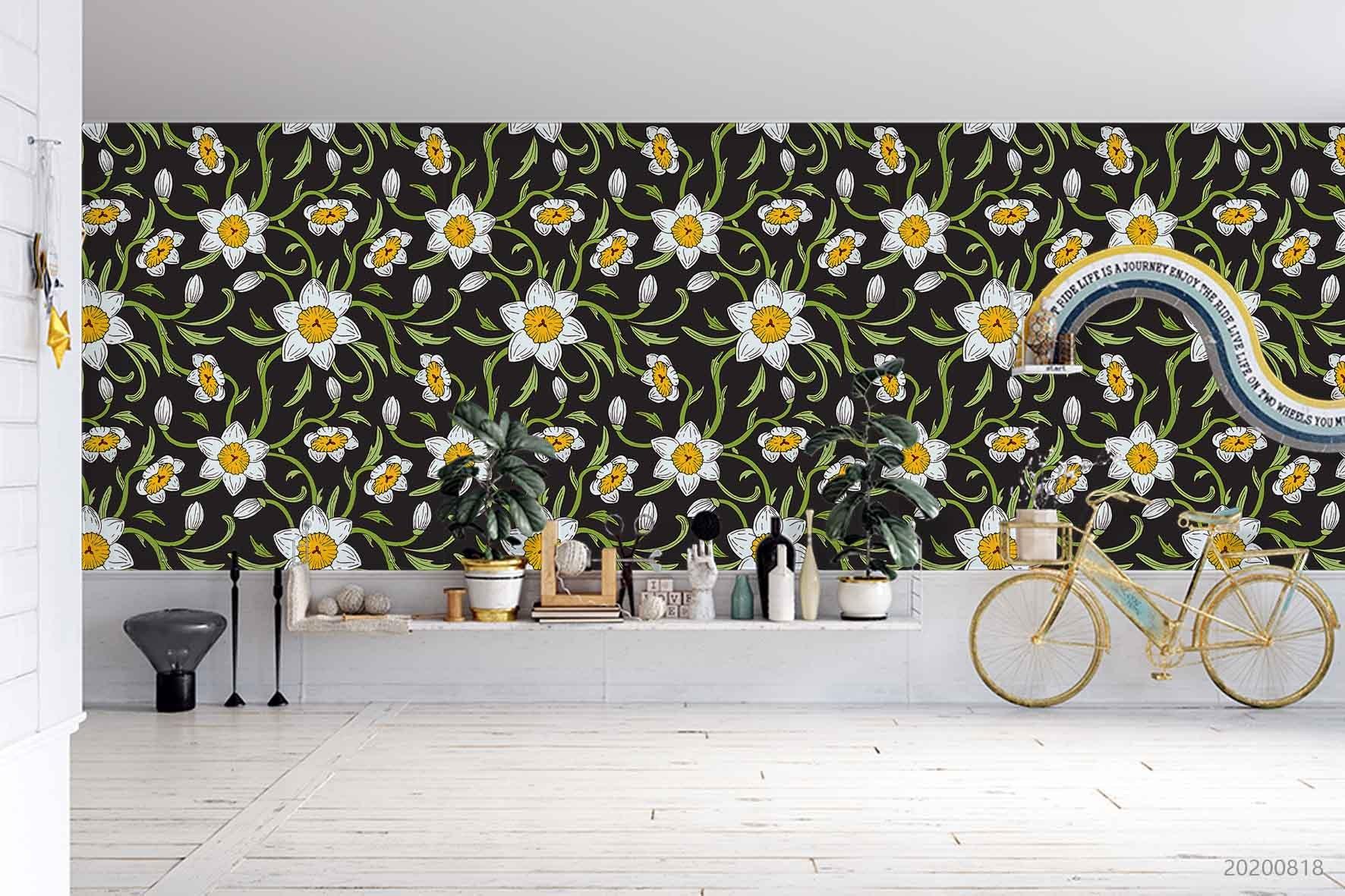3D Vintage Floral Pattern Wall Mural Wallpaper LXL 1183- Jess Art Decoration