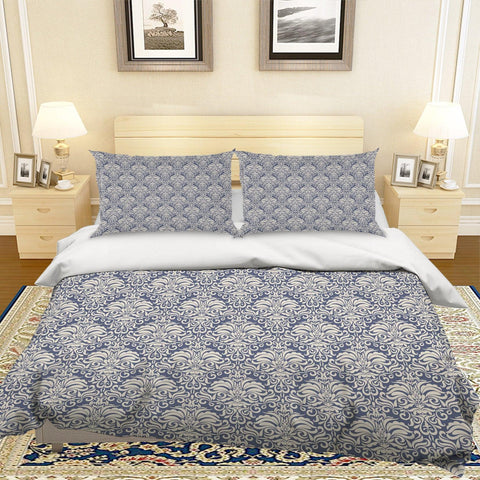 3D Blue Pattern Quilt Cover Set Bedding Set Pillowcases 219- Jess Art Decoration