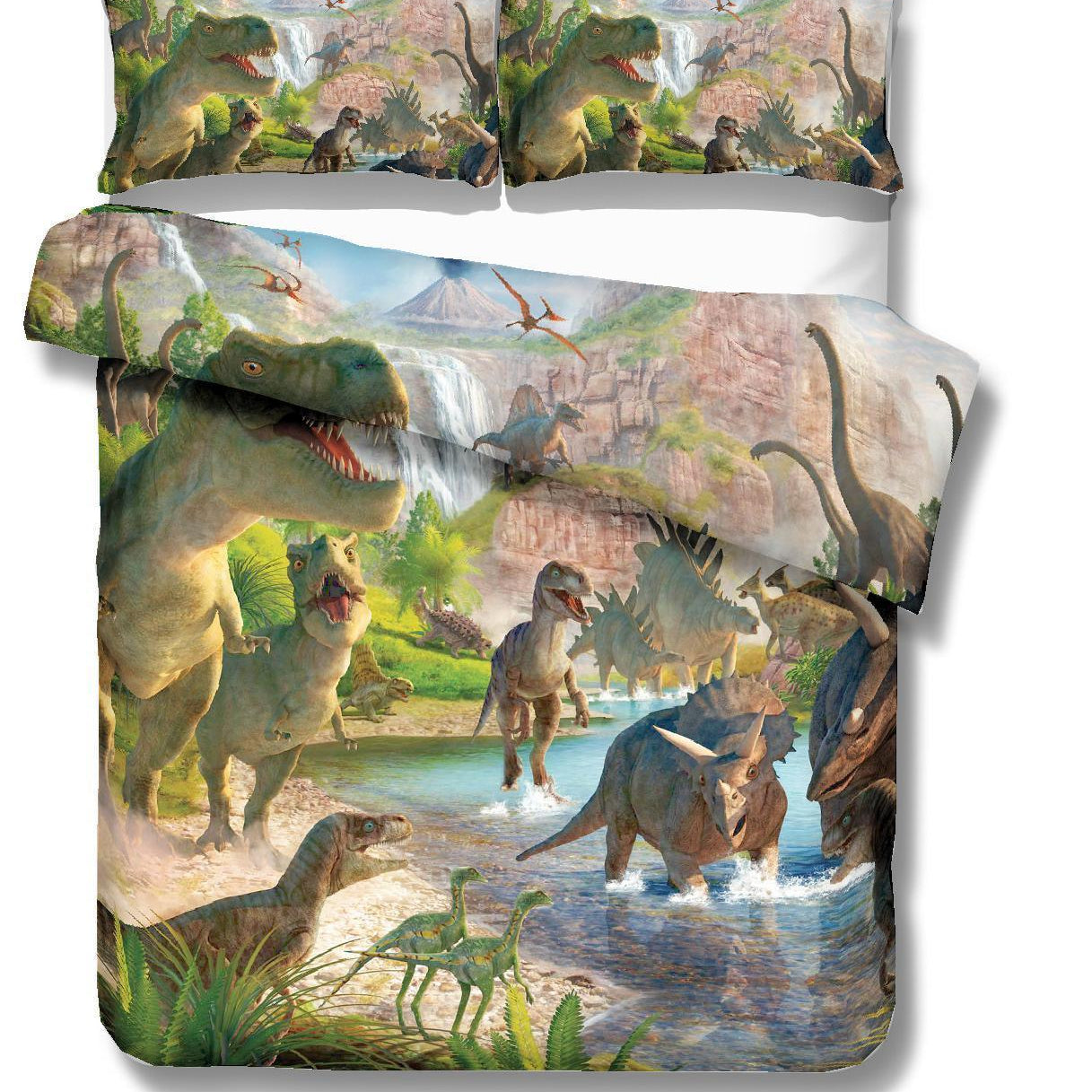 3D Jurassic Dinosaurs Quilt Cover Set Bedding Set Pillowcases 108- Jess Art Decoration