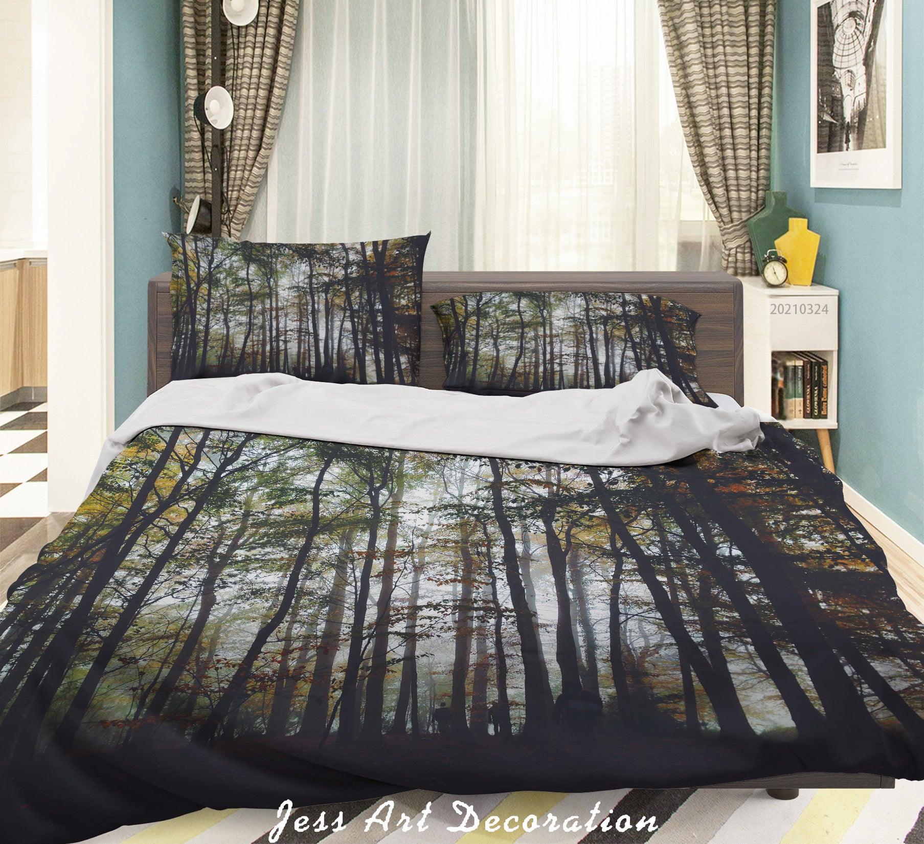 3D Forest Nature Landscape Quilt Cover Set Bedding Set Duvet Cover Pillowcases 172 LQH- Jess Art Decoration