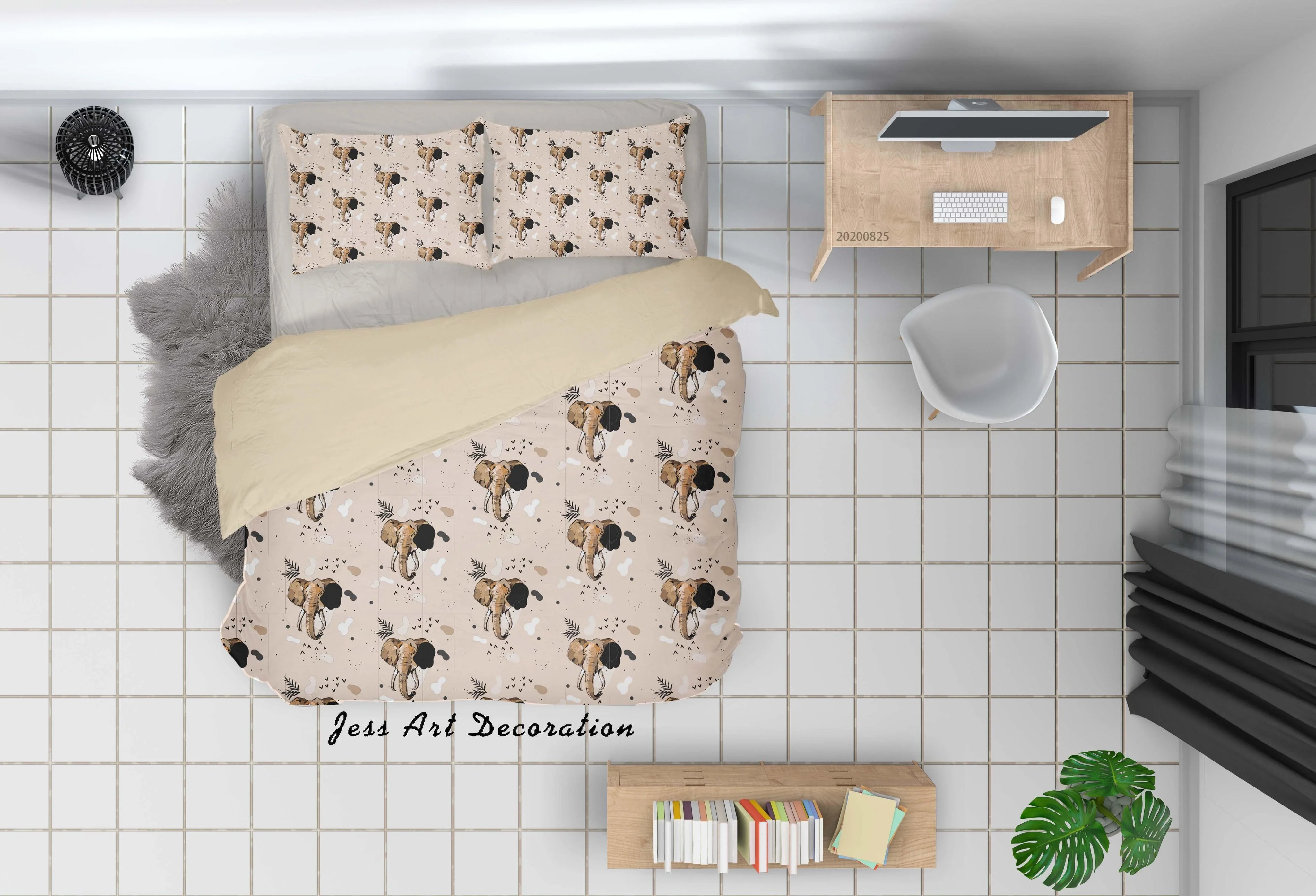 3D Animal Nature Elephant Pattern Quilt Cover Set Bedding Set Duvet Cover Pillowcases WJ 3327- Jess Art Decoration