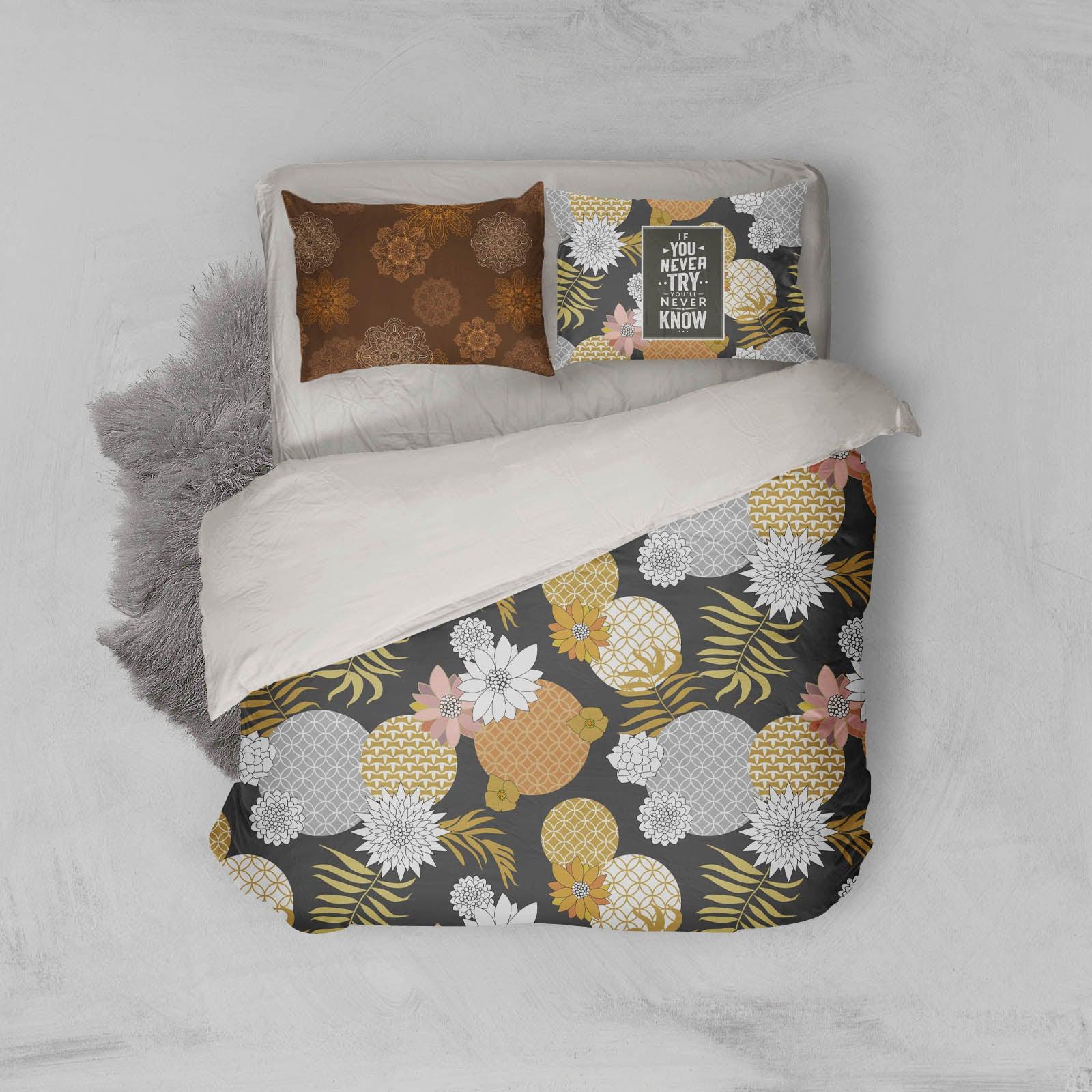 3D Floral Leaves Quilt Cover Set Bedding Set Pillowcases 19- Jess Art Decoration