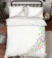 3D Watercolor Animal Color Butterfly Quilt Cover Set Bedding Set Duvet Cover Pillowcases 65- Jess Art Decoration