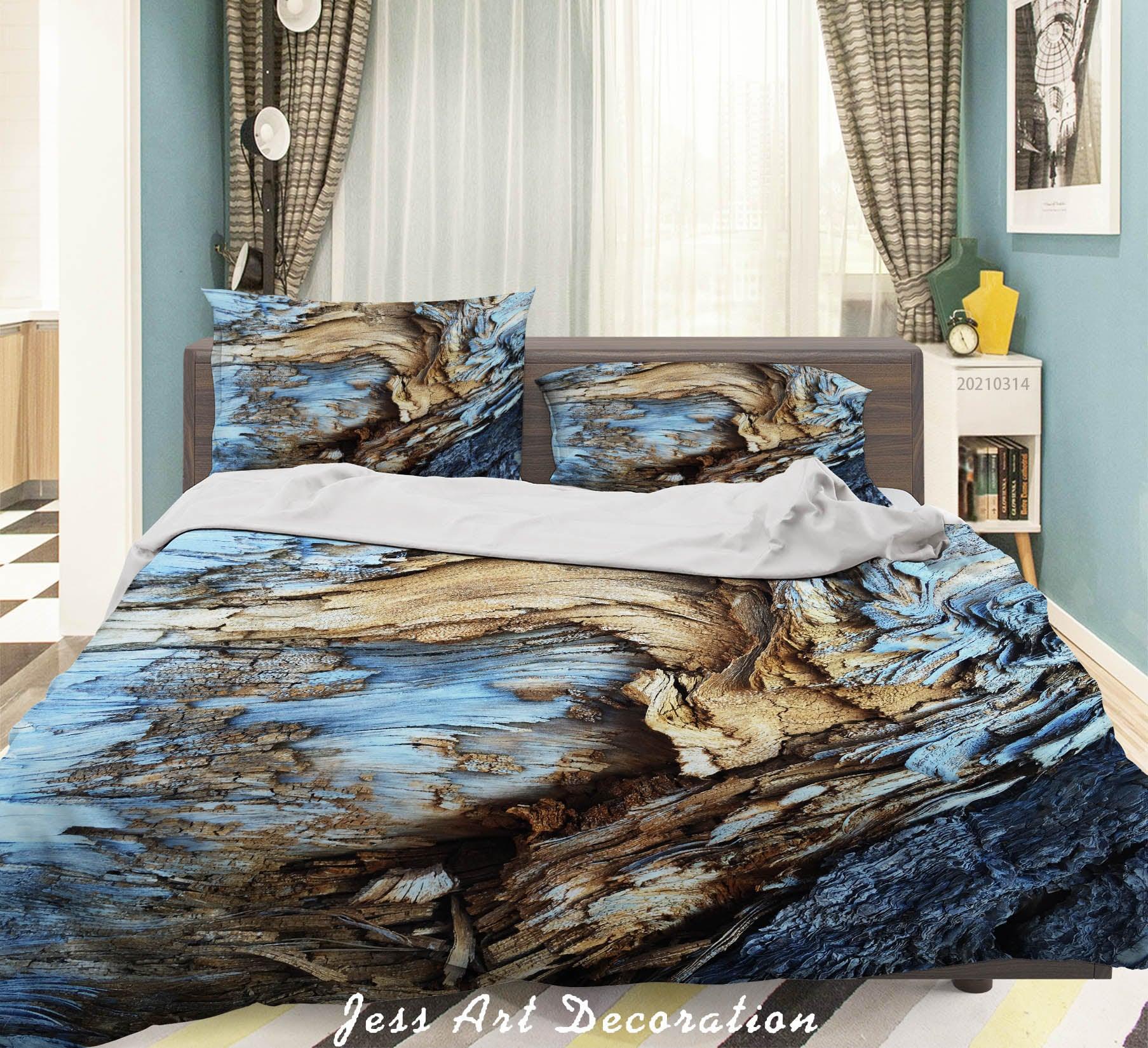 3D Abstract Blue Marble Pattern Quilt Cover Set Bedding Set Duvet Cover Pillowcases 126- Jess Art Decoration