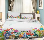 3D Watercolor Color Floral Quilt Cover Set Bedding Set Duvet Cover Pillowcases 29- Jess Art Decoration