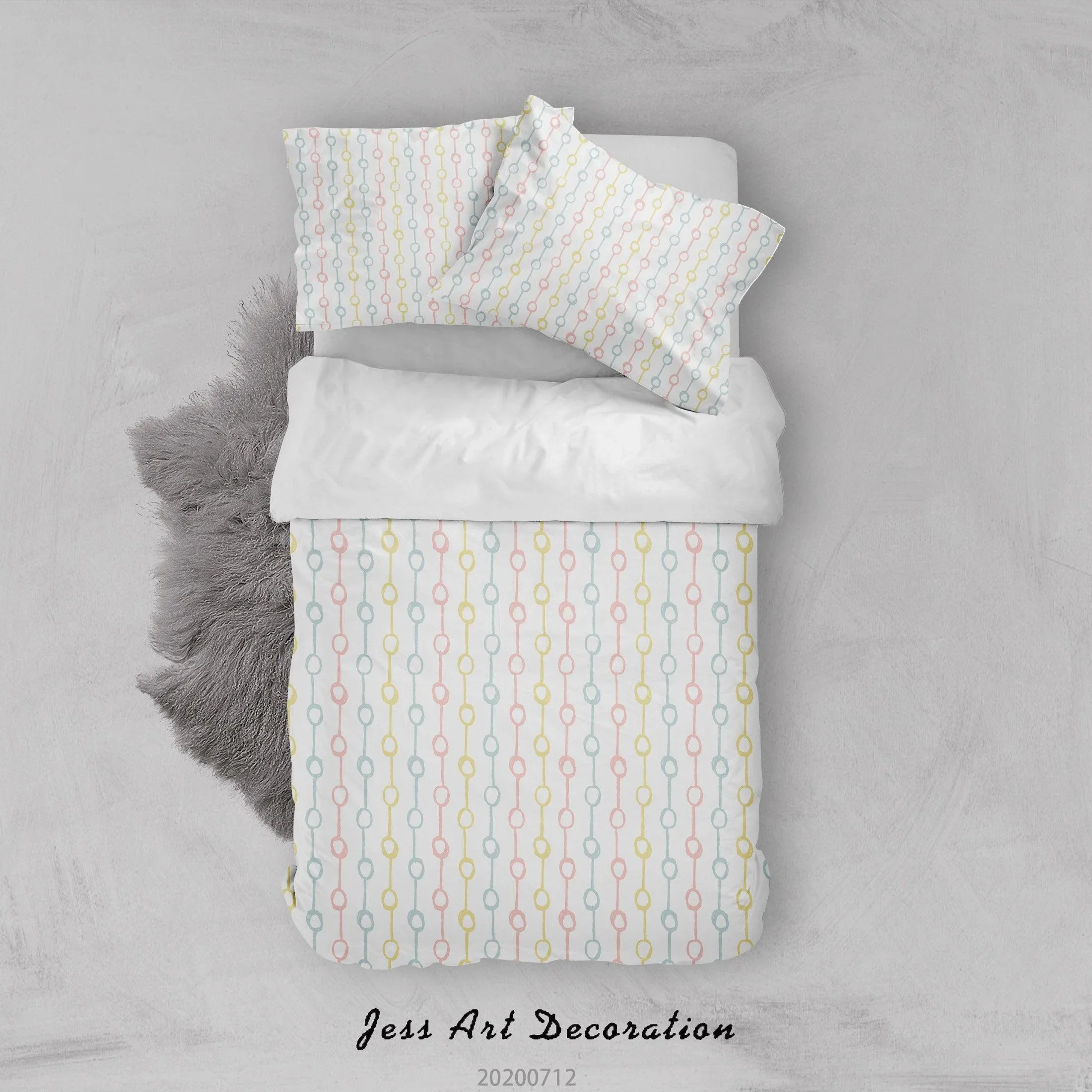 3D Fresh Abstract Line Pattern Quilt Cover Set Bedding Set Duvet Cover Pillowcases WJ 4030- Jess Art Decoration