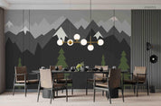 3D Snow Mountain Pine Tree Wall Mural Wallpaper LQH 146- Jess Art Decoration