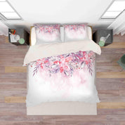 3D White Pink Floral Quilt Cover Set Bedding Set Pillowcases 107- Jess Art Decoration