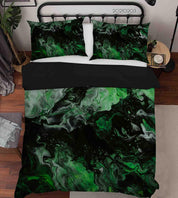 3D Abstract Green Marble Texture Quilt Cover Set Bedding Set Duvet Cover Pillowcases 51- Jess Art Decoration