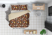 3D Hand Drawn Cake Dessert Quilt Cover Set Bedding Set Duvet Cover Pillowcases 16- Jess Art Decoration