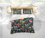 3D Hand Drawn Colorful Floral Plant Quilt Cover Set Bedding Set Duvet Cover Pillowcases LXL- Jess Art Decoration