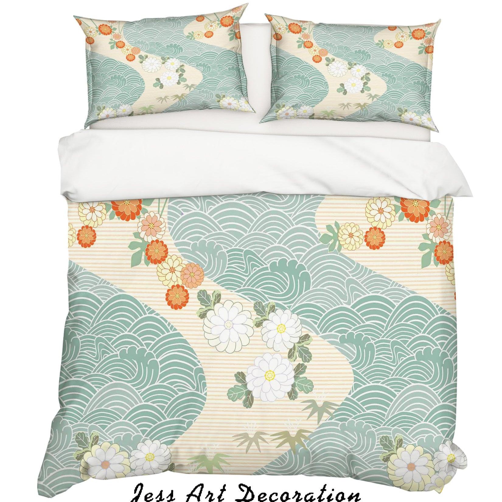 3D Abstract Floral Texture Quilt Cover Set Bedding Set Pillowcases 43- Jess Art Decoration