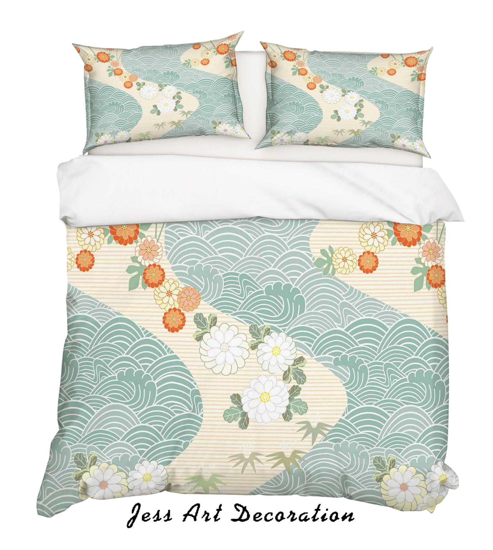 3D Abstract Floral Texture Quilt Cover Set Bedding Set Pillowcases 43- Jess Art Decoration