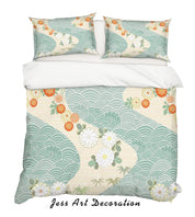 3D Abstract Floral Texture Quilt Cover Set Bedding Set Pillowcases 43- Jess Art Decoration